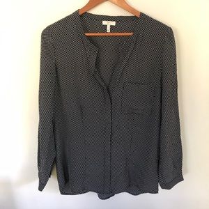 Joie Hanelli Diamond Print Top in Black and White